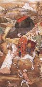 Hindu painter Sultan Sanjar and the widow oil